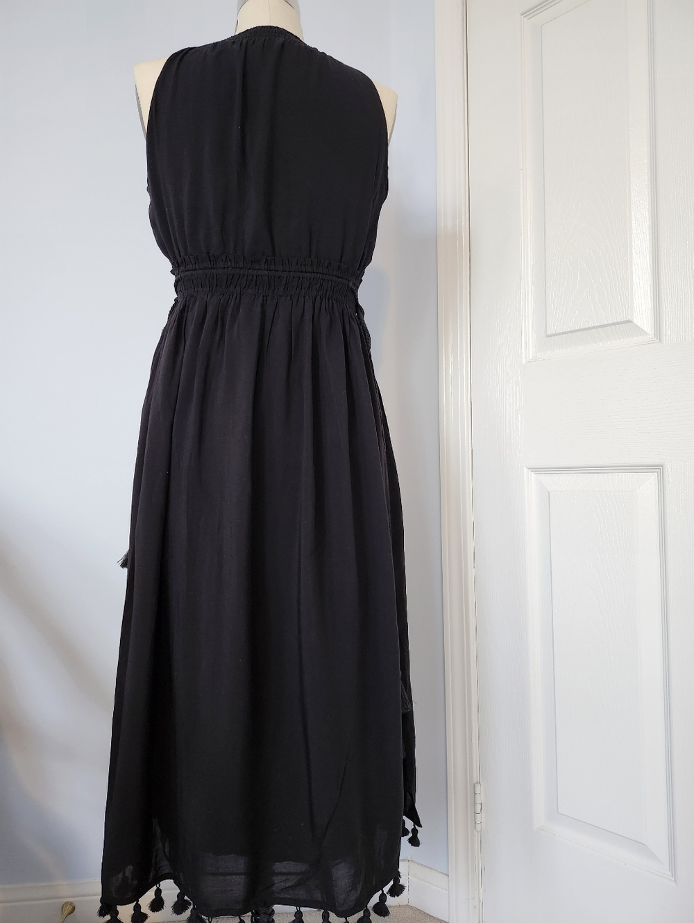 Club Monaco Black Elastic Midi Dres 00 size - Picture 2 of 12